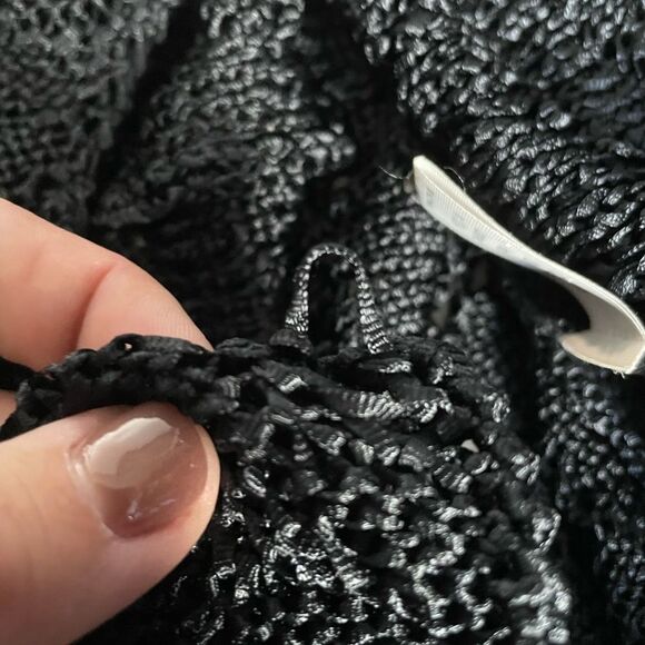 Hilary Smith Hand-loomed Black Cardigan L - Picture 10 of 10